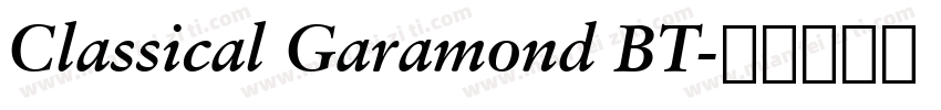 Classical Garamond BT字体转换